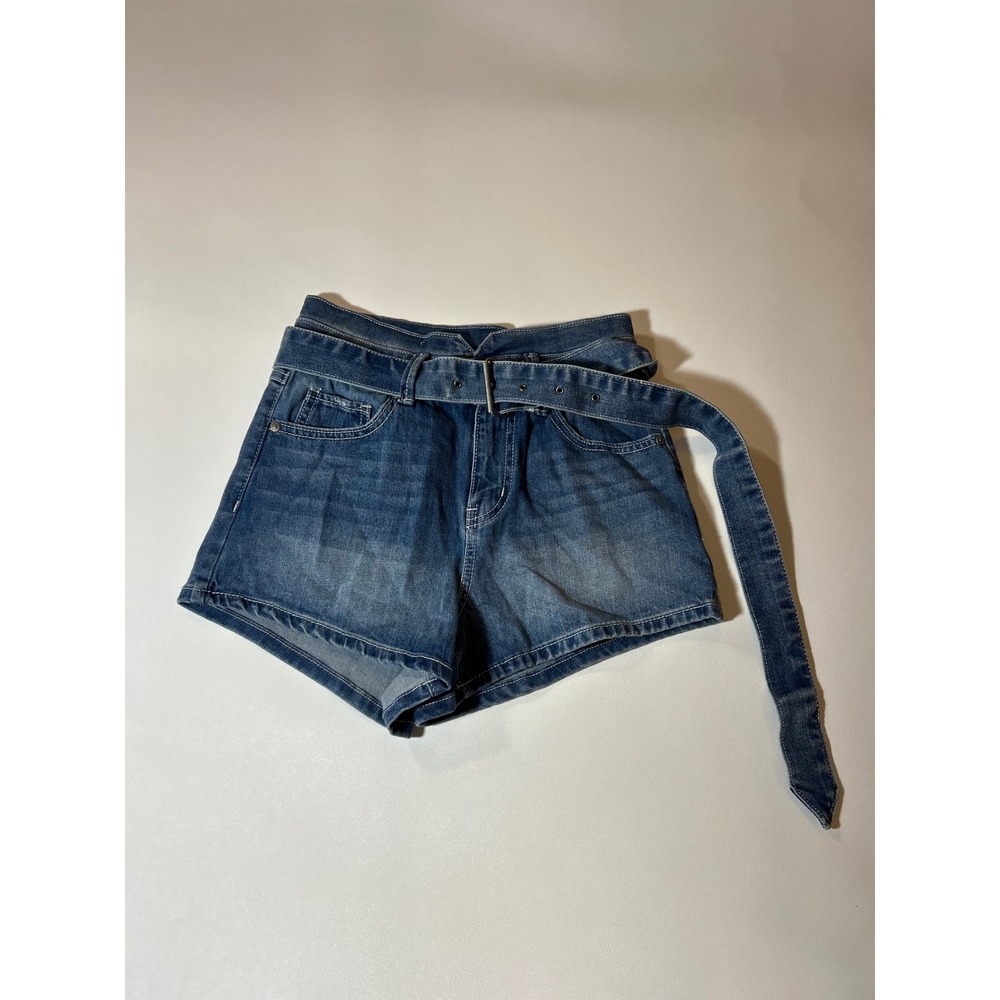 Sincerely Jules Denim Shorts Womens 1/25 Blue Excellent Belted High Waist